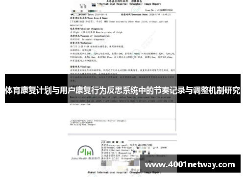 体育康复计划与用户康复行为反思系统中的节奏记录与调整机制研究